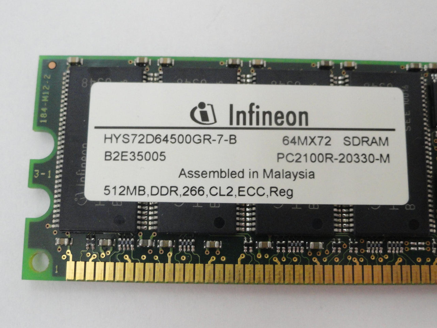 HYS72D64500GR-7-B Infineon HP 512Mb DDR 266 CL2 ECC Reg RAM