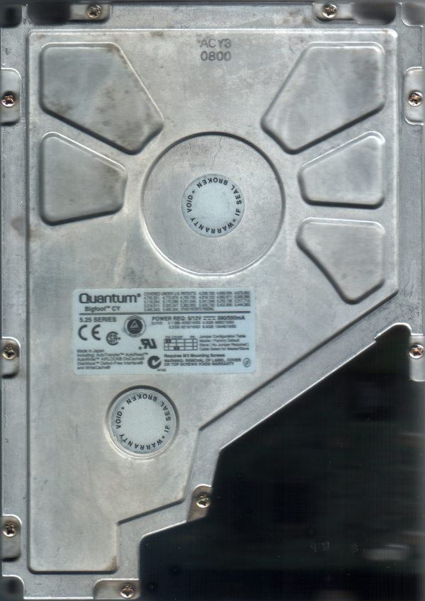 Quantum Bigfoot 4.3GB 5.25in IDE HDD ( CY43A011 ) REF