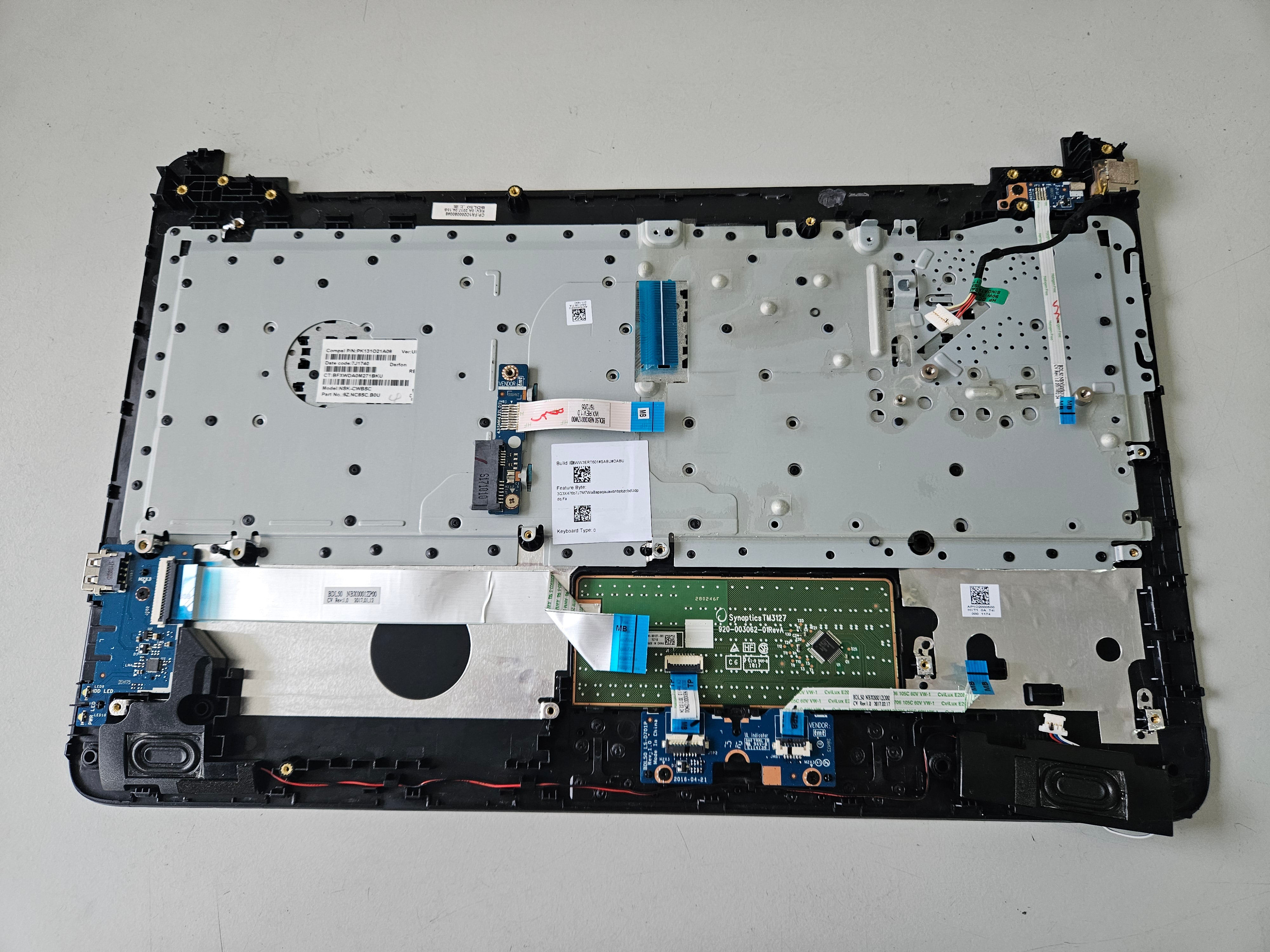 HP 250 G5 UK Keyboard + Touchpad ( PK131O21A09 NSK-CWBSC 9Z.NC8SC.B0U ) USED