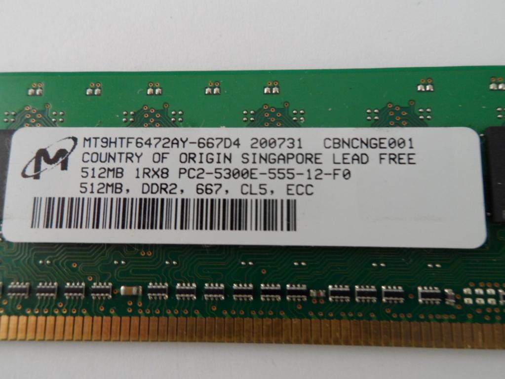 PR14875_MT9HTF6472AY-667D4_Micron 512MB PC2-5300E DDR2,667,CL5,ECC Memory - Image2