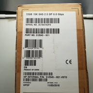 HP 72GB 15K SAS Hard Drive ( 512545-B21 New )