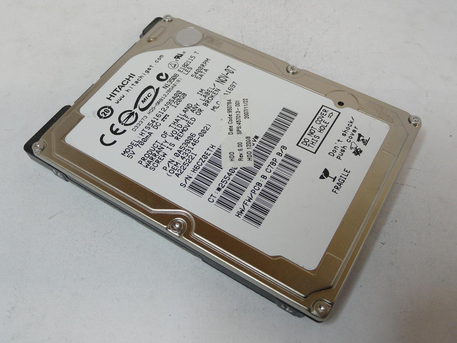0A53006 - Hitachi HP 120GB SATA 5400rpm 2.5in HDD - Refurbished