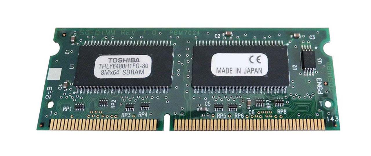 Toshiba 64MB PC100 nonECC CL2 SO-DIMM SDRAM Laptop Memory ( THLY6480H1FG-80 ) REF