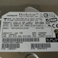 PR21253_14R9247_Hittachi 164.7Gb IDE 7200rpm 3.5in HDD - Image2