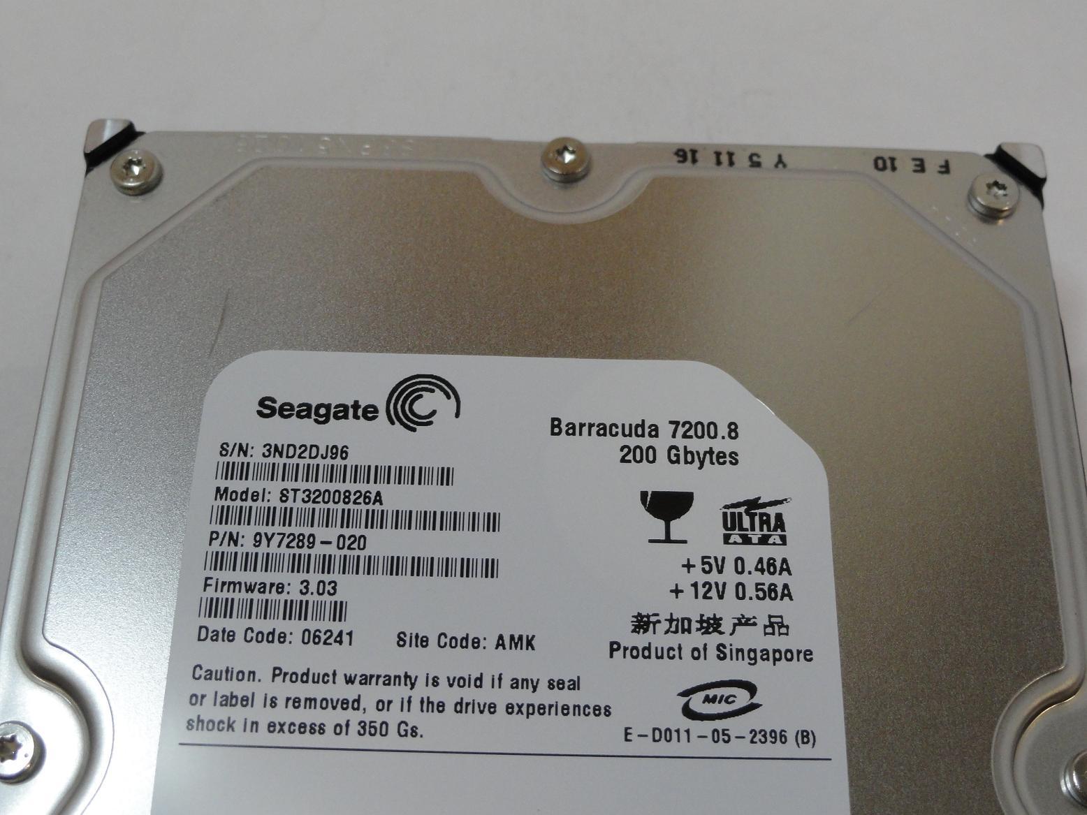 PR03601_9Y7289-020_Seagate 200Gb IDE 7200rpm 3.5in HDD - Image3