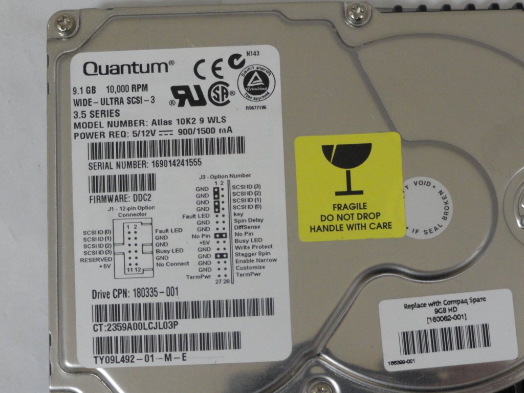 MC5807_TY09L492_Compaq Quantum 9.1GB SCSI 68Pin 10Krpm 3.5" HDD - Image3