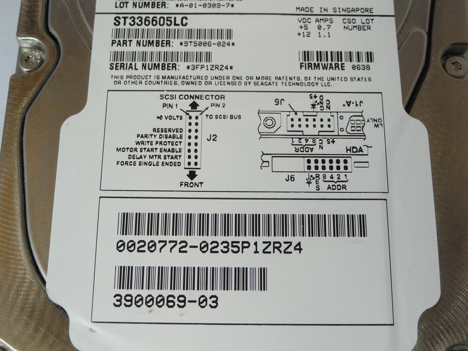 PR23057_9T5006-024_Seagate SUN 36Gb SCSI 80 Pin 10Krpm 3.5in HDD - Image3