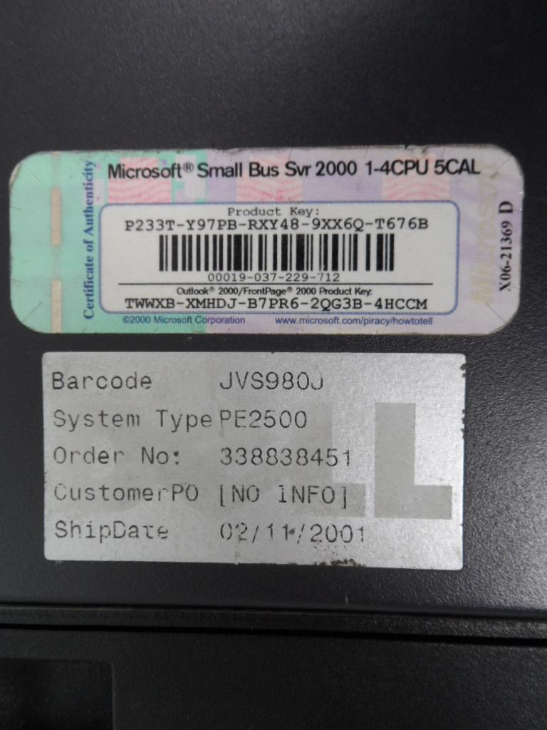 PR16388_PE2500_Dell Power Edge PE2500 2.8 Gb Ram 933Mhz CPU - Image4