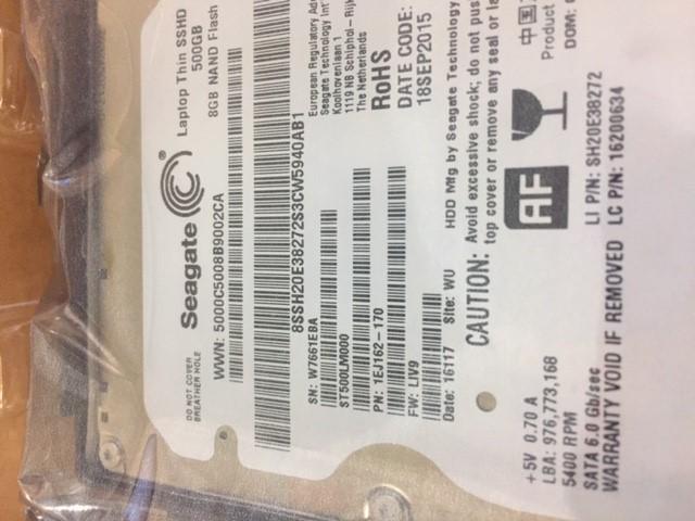 Lenovo / Seagate 500GB 2.5" (00HM707 ST500LM000 1EJ162-170)