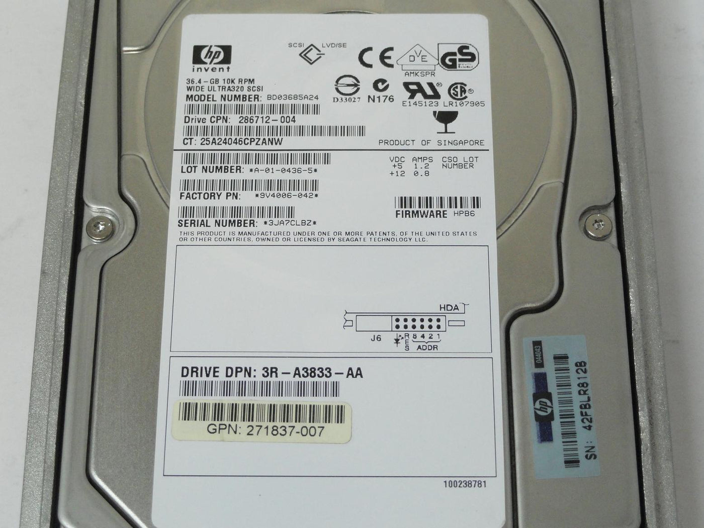 PR19339_9V4006-042_Seagate HP 36.4GB SCSI 80 Pin 10Krpm 3.5in HDD - Image4