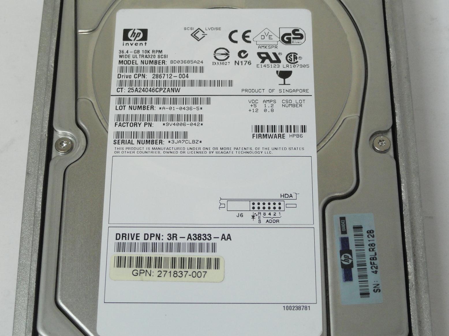 PR19339_9V4006-042_Seagate HP 36.4GB SCSI 80 Pin 10Krpm 3.5in HDD - Image4