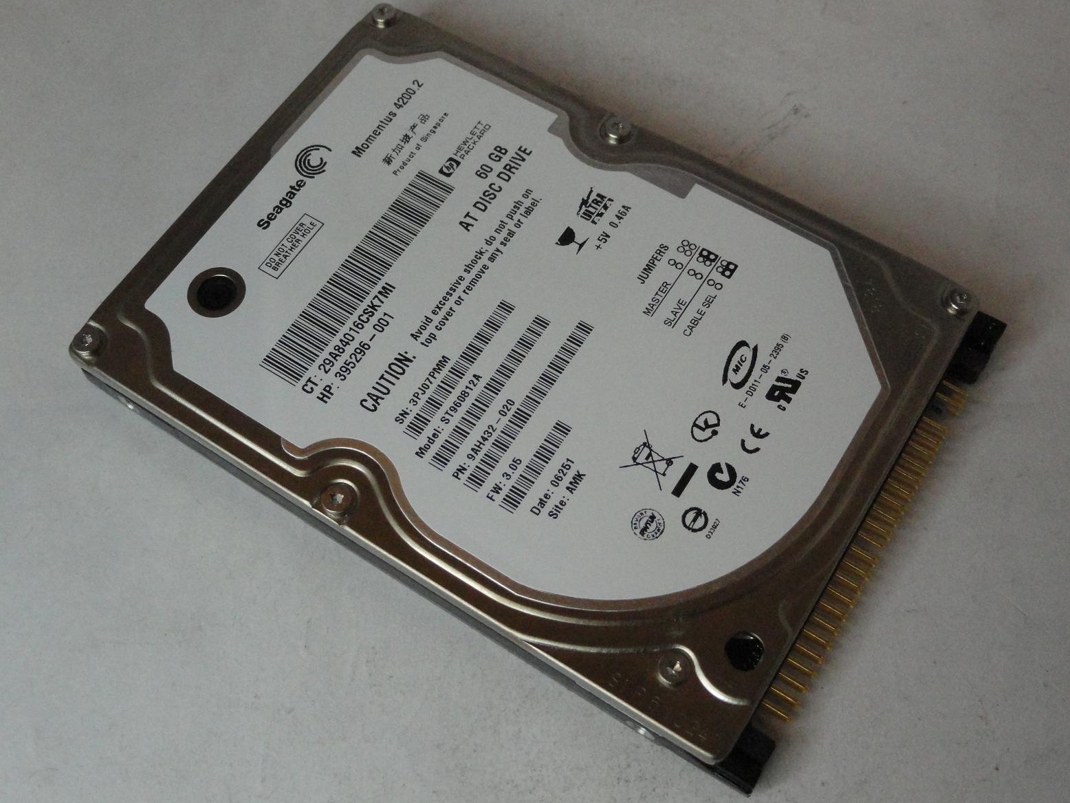 PR22924_9AH432-020_Seagate HP 60Gb IDE 4200rpm 2.5in HDD - Image3