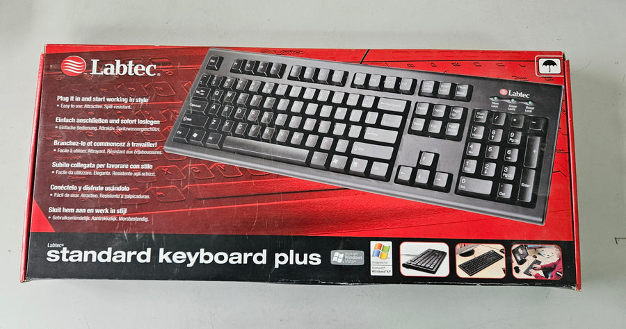 Labtec Y-SAM64 106 Key UK PS/2 Keyboard - Black ( 820-001075 SY731UK ) NEW