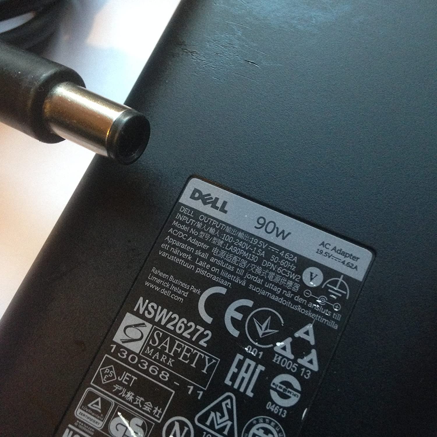 DELL AC Adapter 90w (LA90PM130, 6C3W2 USED)
