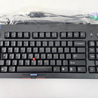 IBM RT3200 US Black Space Saver II PS/2 Wired Keyboard ( 37L0888 ) REF