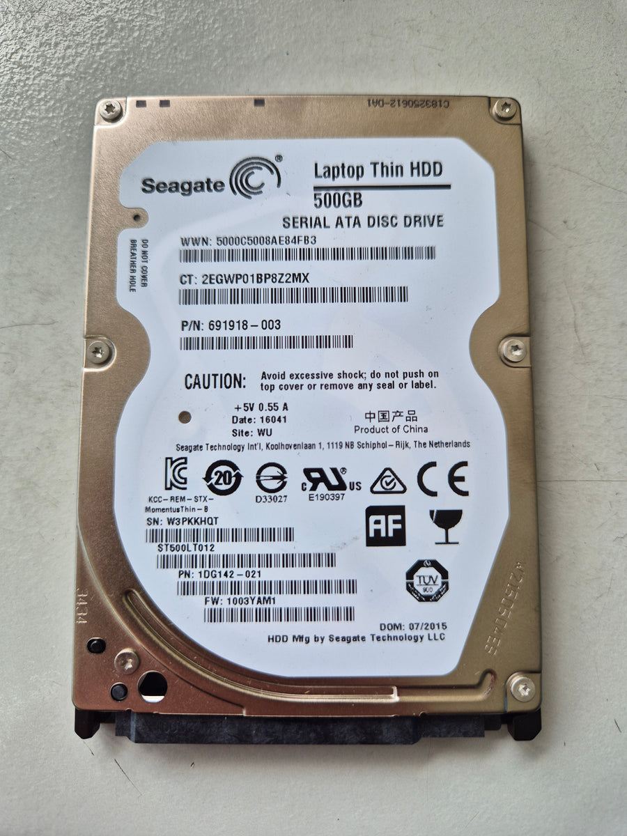 Seagate HP 500GB 5400RPM SATA 2.5in HDD ( ST500LT012 1DG142-021 691918-003 ) REF