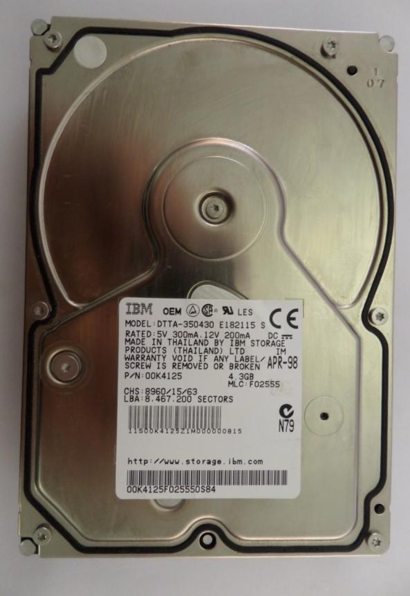 MC0023_00K4125_IBM 4.3GB IDE 7200rpm 3.5in HDD - Image2