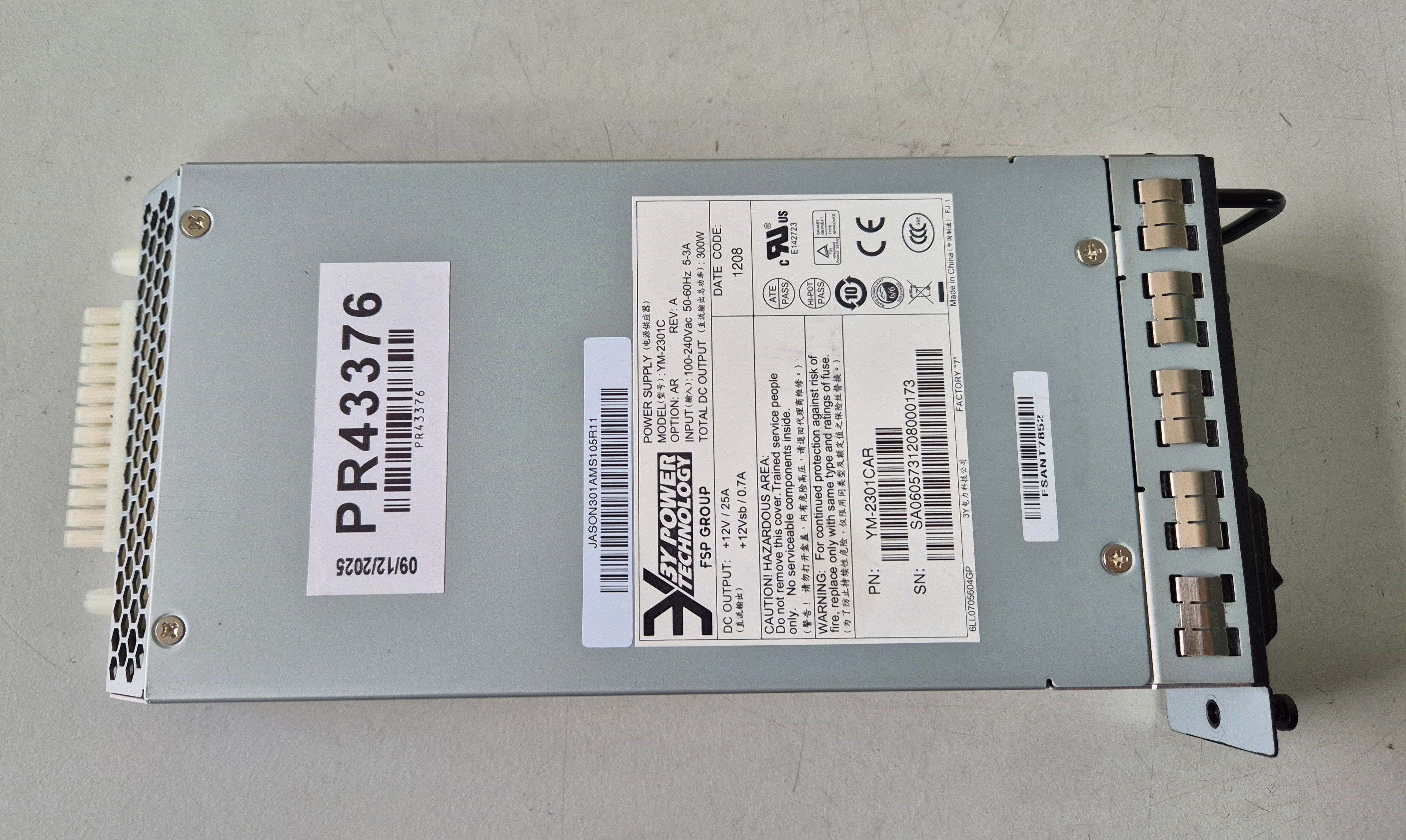 3Y Power YM-2301C 300W Server PSU ( YM-2301CAR 50005084 ) USED