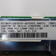 Micron Micron / Crucial 1GB PC2-5300 DDR2-667MHz Memory ( MT18HTF12872FDY-667D5D3 200721 CBNCLA6001 CT12872AF667.18FD5D3 BP112HW.X4 200721 MT 72163 Micron Crucial )