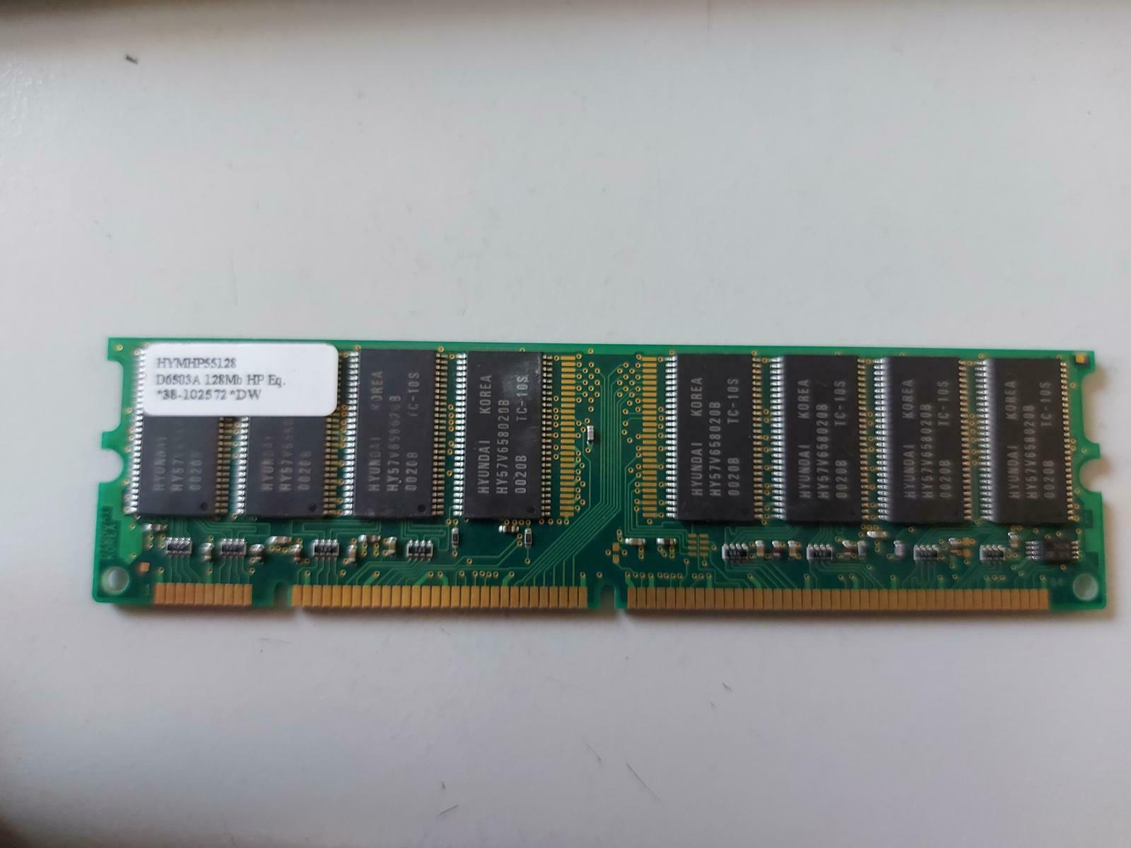 HP 128MB 100MHz PC100 non-ECC Unbuffered CL2 168-Pin DIMM Memory Module D6503A