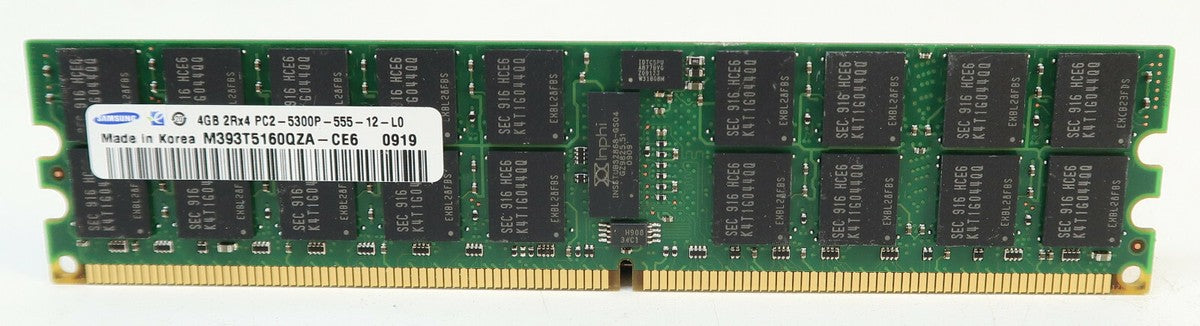 Samsung 4GB DDR2-667/PC2-5300 RDIMM 240-Pin CL5 ECC Reg ( M393T5160QZA-CE6 ) NOB