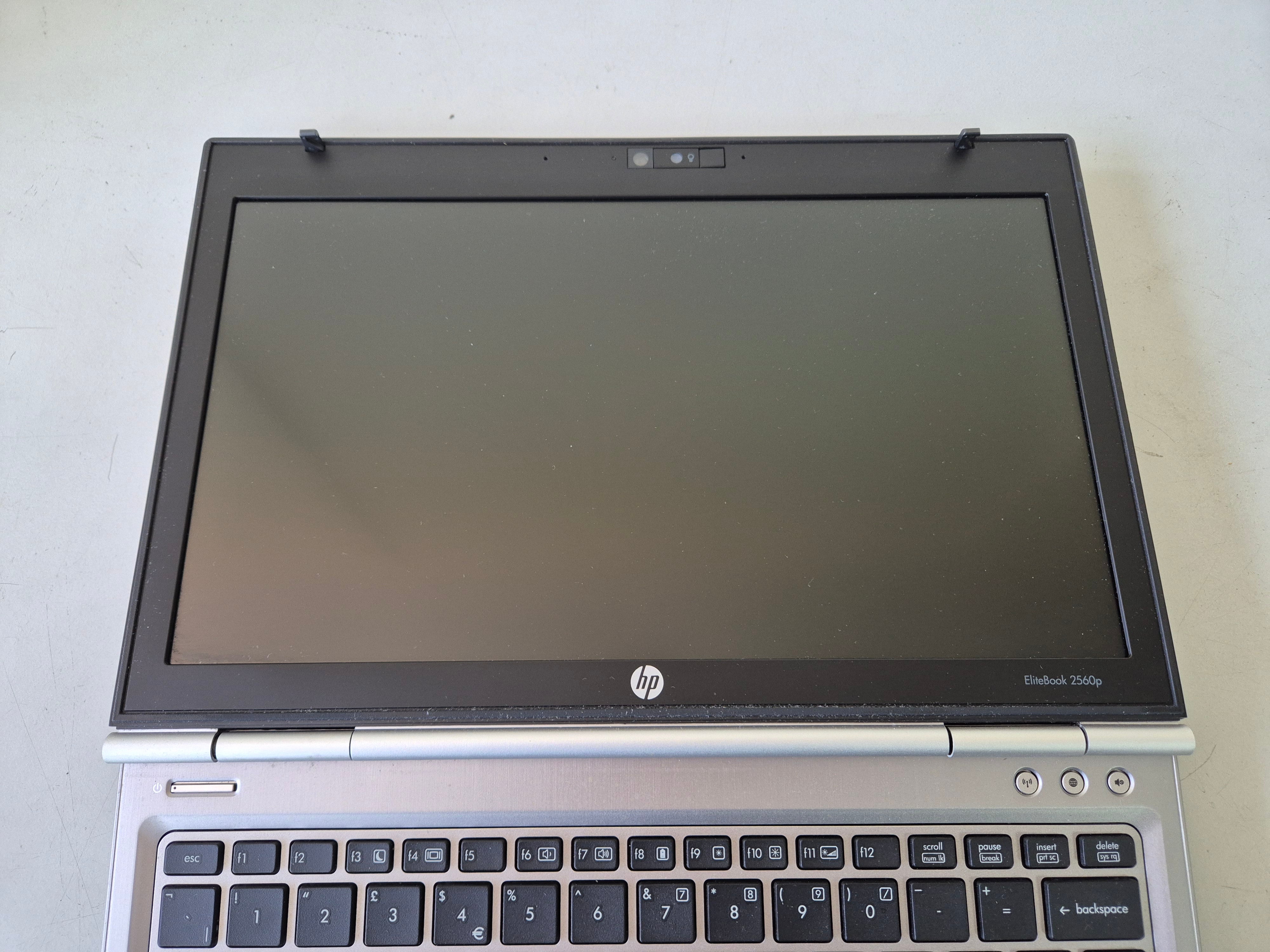 HP EliteBook 2560p 320GB HDD 4GB RAM i5-2450M 2.5GHz DVD Win7Pro 12.5" BATTERY UNKNOWN USED