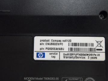 PR19832_nc6120_HP nc6120 512Mb Ram 1.73Ghz 60Gb HDD Laptop - Image7