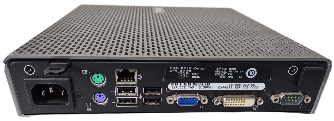 Dell Optiplex FX160 1GB SSD 2GB RAM Intel Atom 1.6GHz NO OS Mini PC ( DC01T ) USED