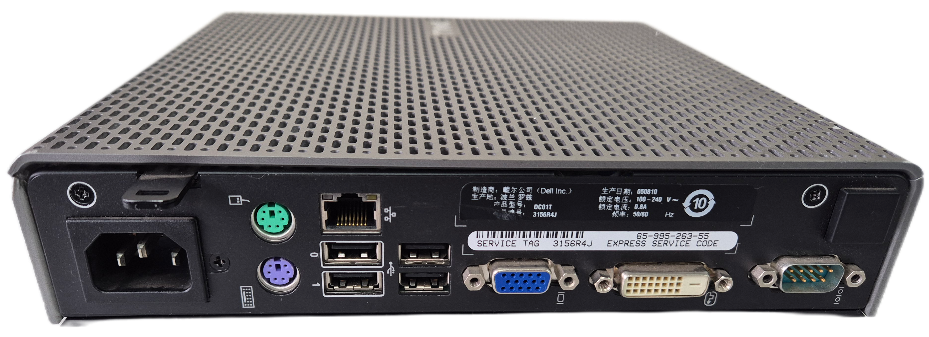 Dell Optiplex FX160 1GB SSD 2GB RAM Intel Atom 1.6GHz NO OS Mini PC ( DC01T ) USED