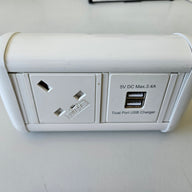 Desktop Dual Port Power Pack Unit w/ 2 USB ( MINI DESK 1U ) USED