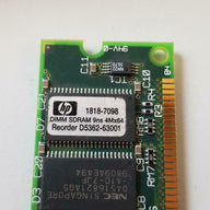 HP NEC 32MB PC66 66MHz non-ECC Unbuffered CL2 168-Pin DIMM ( D5362-63001 MC-454AD645F-A10 1818-7098 ) REF