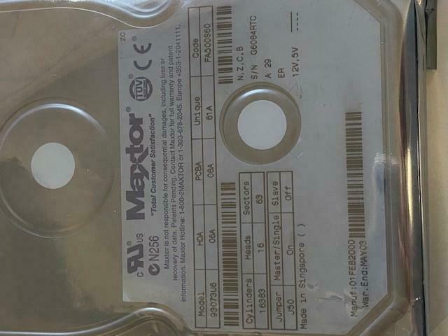 Maxtor 30GB 3.5" IDE 5400RPM Hard Drive ( 93073U6 ) REF