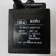 88LUX - ALRAI 3V - 12V AC Mains Adaptor - USED