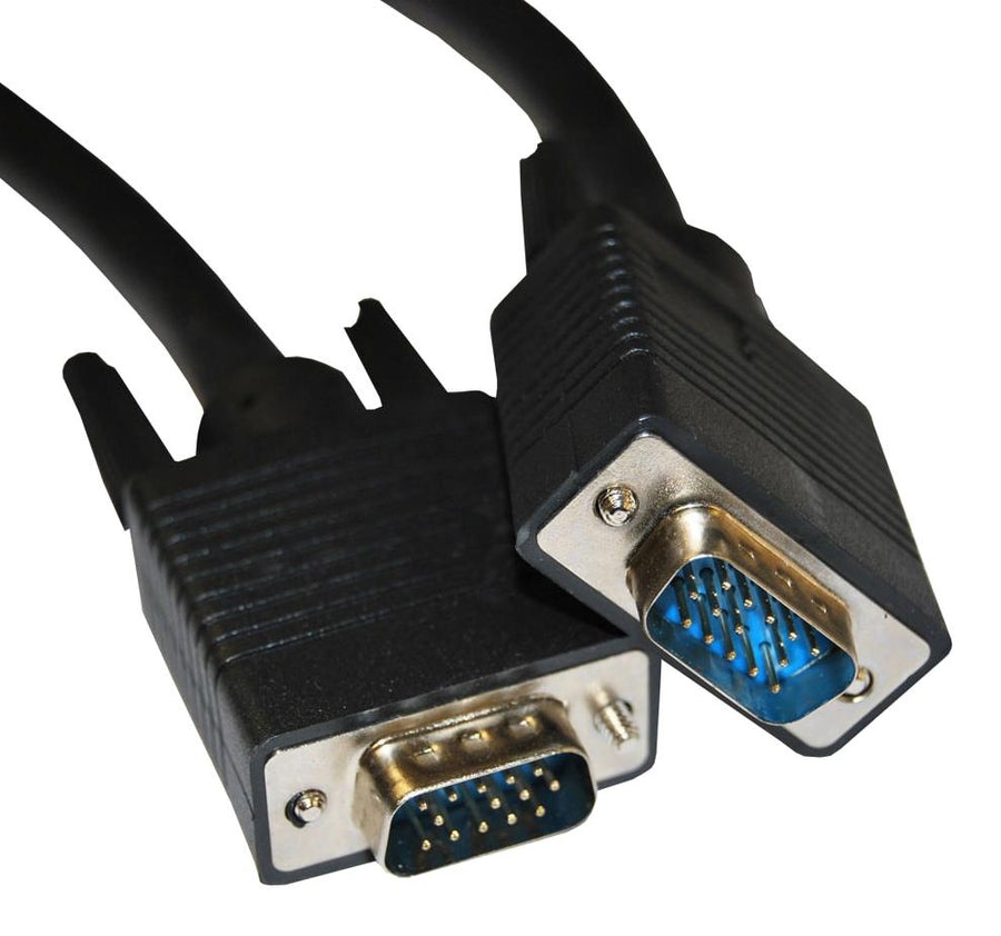Videk SVGA Male to Male Coax Monitor Cable - Blk 5m ( 2129BHQ-5 ) NEW