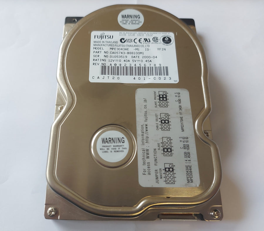 Fujitsu 4.3GB 5400RPM IDE 3.5" HDD ( MPE3043AE CA05743-B88100M1 ) USED