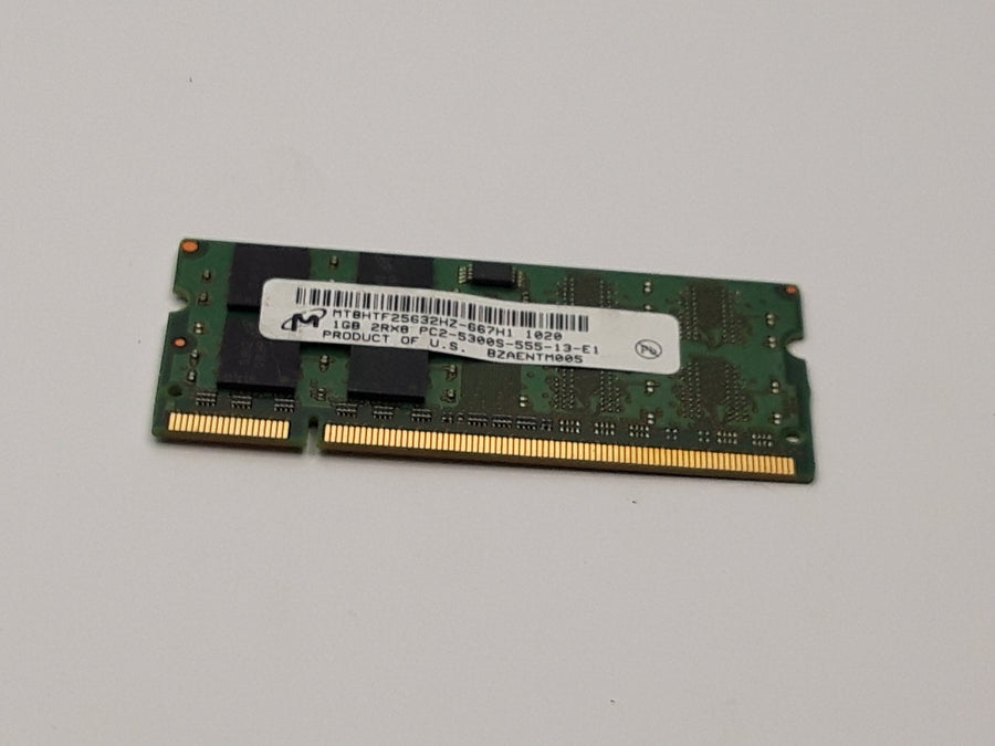 Micron 1GB 2Rx8 PC2-5300s SODIMM (MT8TF25632HZ-667H1 Ref )