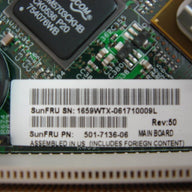 SUN W2100z Workstation System Board ( 501-7136 501-7136-03 ) REF