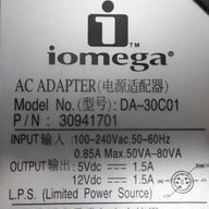 iomega AC Adapter DA-30C01 ( 30941701 DA-30C01    Iomega )