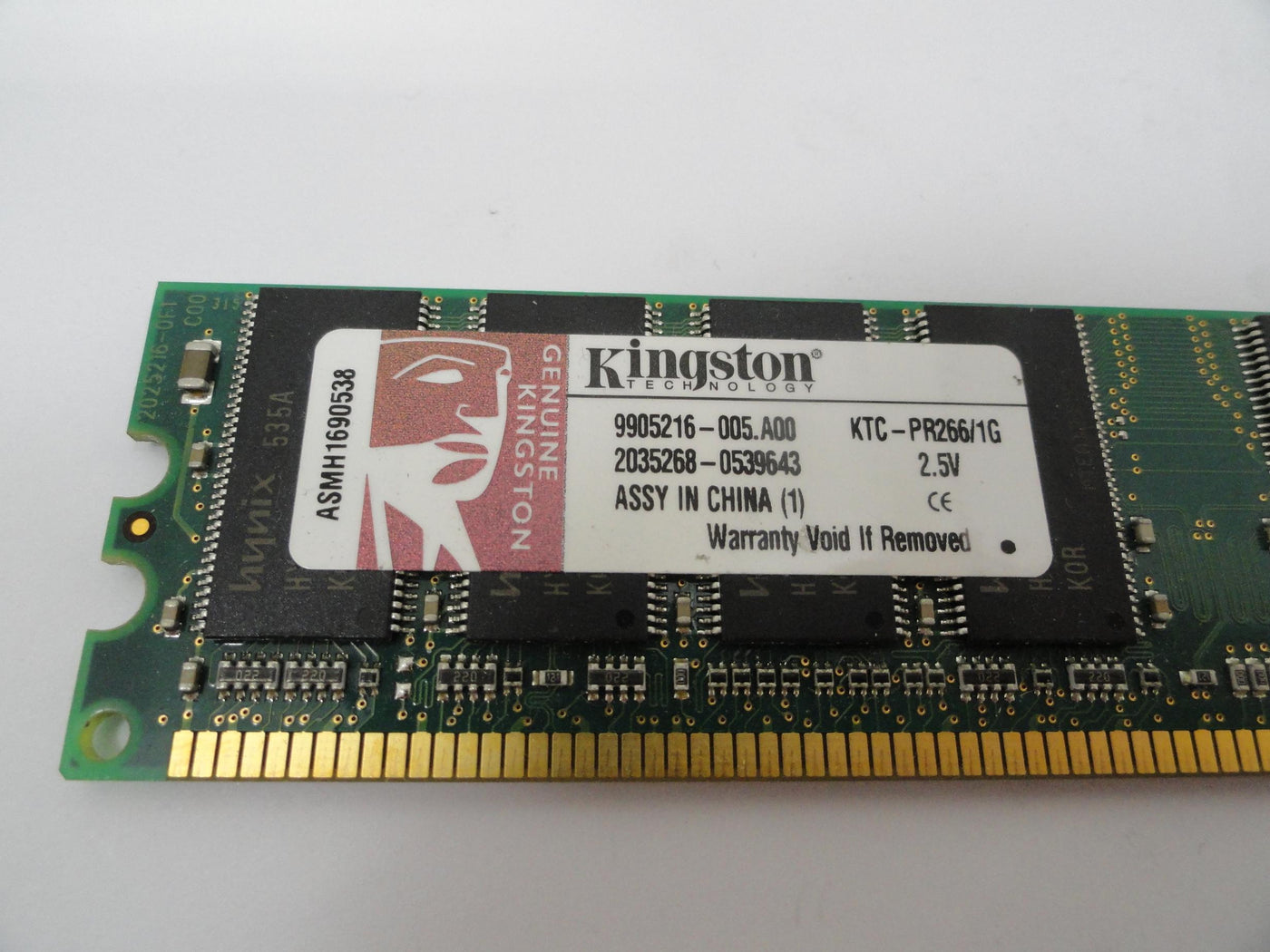 Kingston 1Gb PC2100 DDR266 SDRAM DIMM RAM Module ( KTC-PR266/1G 9905216-005.A00 ) REF