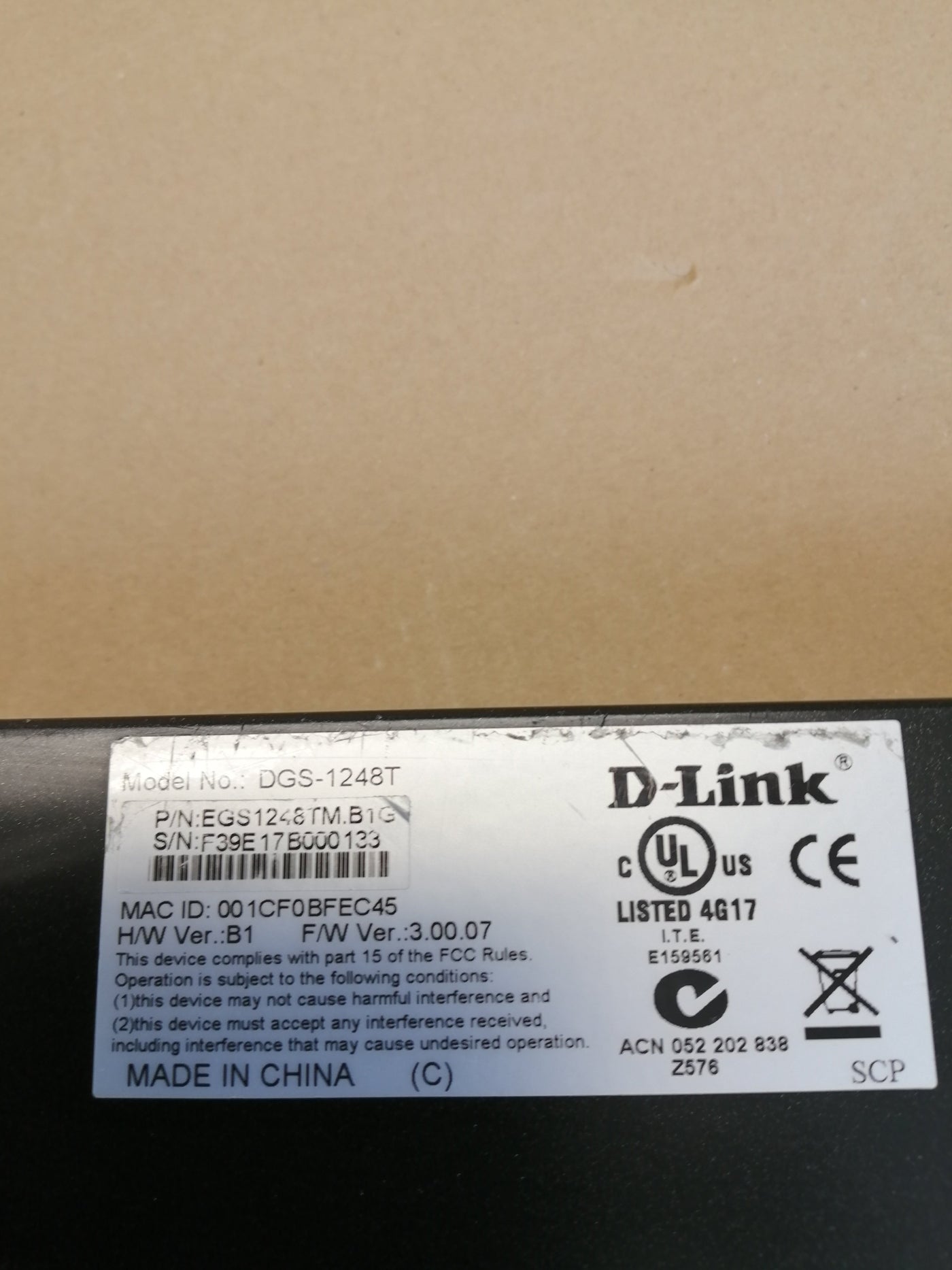 D-Link DGS-1248T Web Smart 48-Port 10/100/1000 Gigabit Switch ( EGS1248TM.B1G USED )