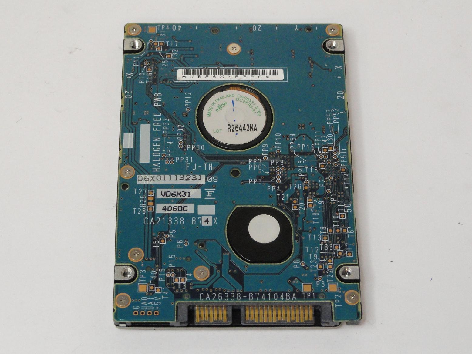 Fujitsu HP 100GB SATA 5400rpm 2.5in HDD ( CA06672-B25500C1 MHV2100BH 413433-001 ) USED