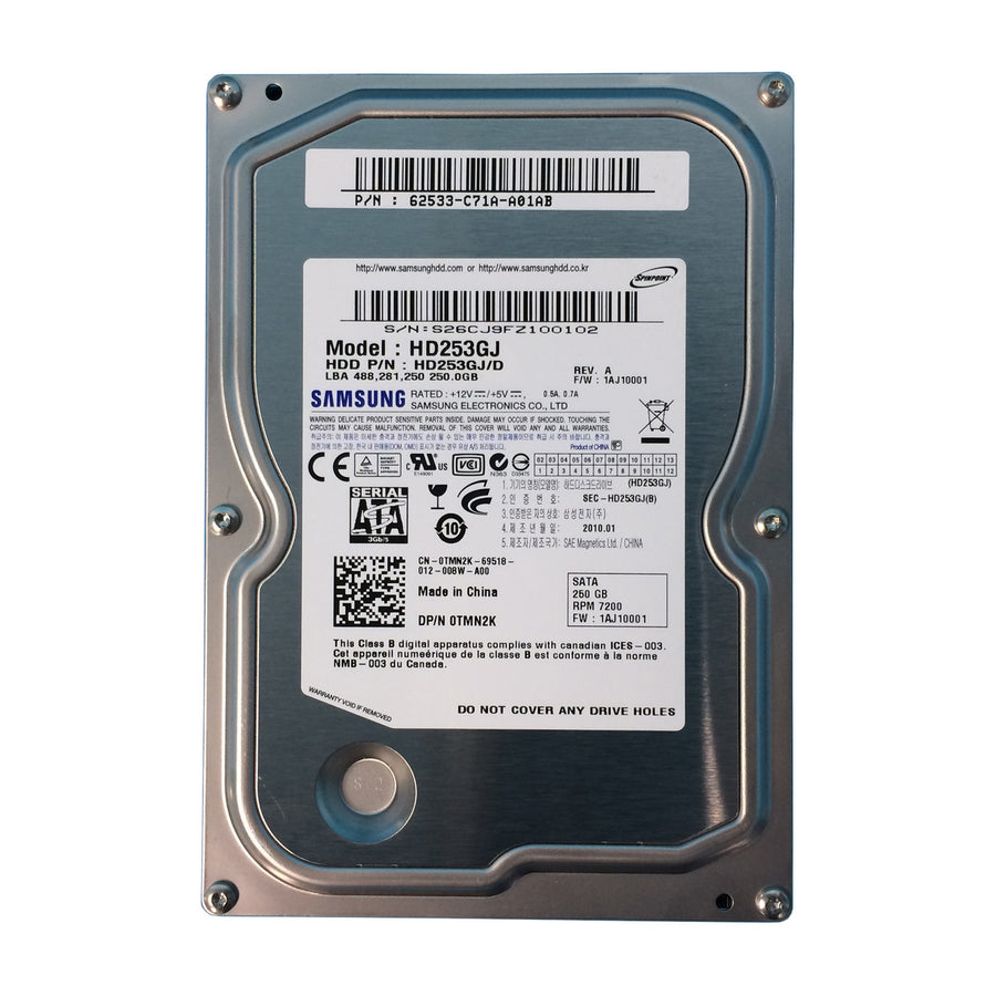Samsung Dell 250GB 7200rpm 3.5in HDD ( HD253GJ HD253GJ/D 0TMN2K ) REF