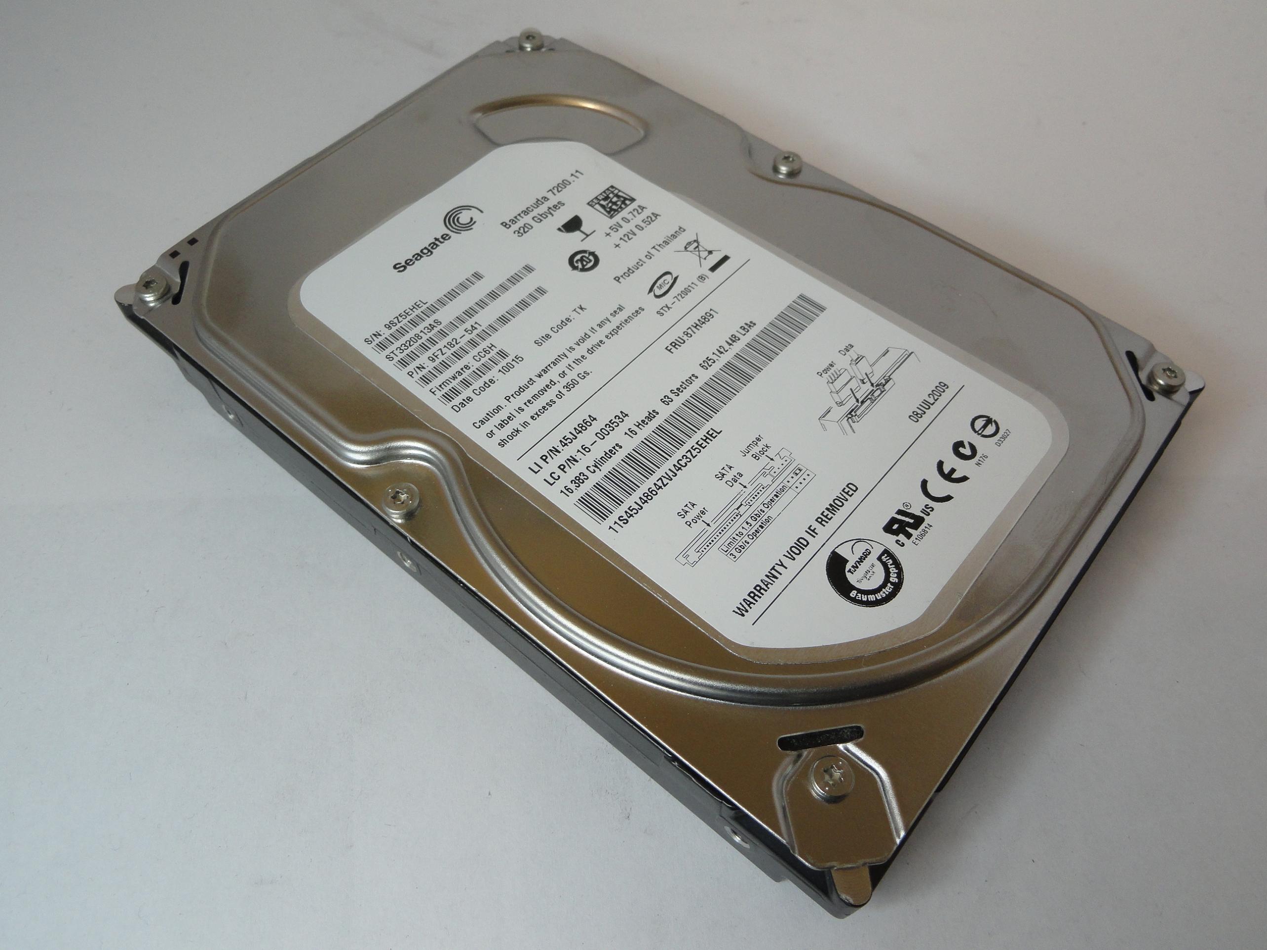 PR24483_9FZ182-541_Seagate IBM 320Gb SATA 7200rpm 3.5in HDD - Image3