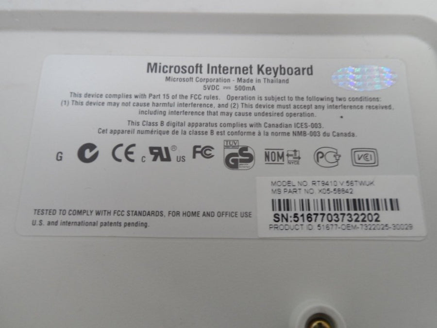 PR16305_X05-58842_Microsoft QWERTY Internet PS/2 Keyboard - Image2