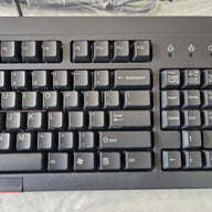 IBM RT3200 US Black Space Saver II PS/2 Wired Keyboard ( 37L0888 ) NOB