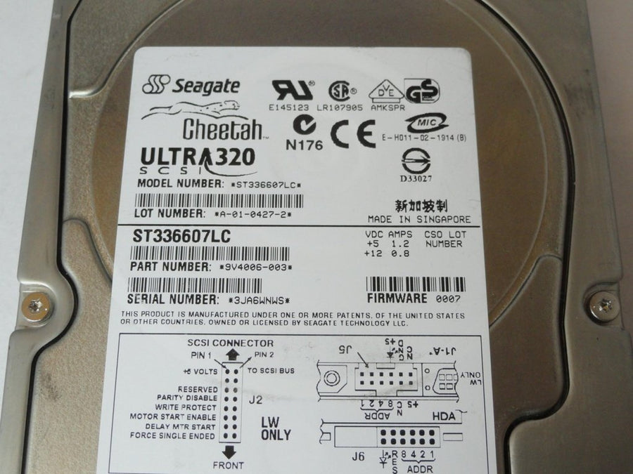 PR22489_9V4006-003_Seagate 36GB SCSI 80 Pin 10Krpm 3.5in HDD - Image2