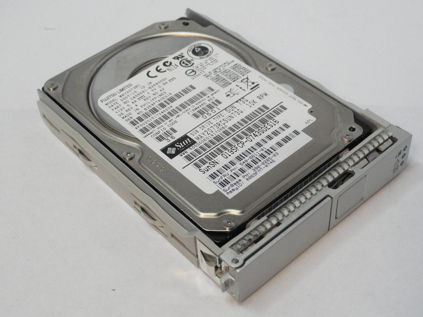 PR19258_CA06681-B26400SU_Fujitsu Sun 73GB SAS 10Krpm 2.5in HDD - Image3
