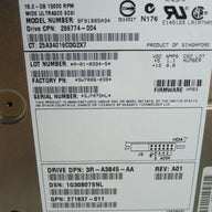 9W7006-038 - Seagate HP 18.2GB SCSI 80 Pin 15Krpm 3.5in HDD in Caddy - Refurbished