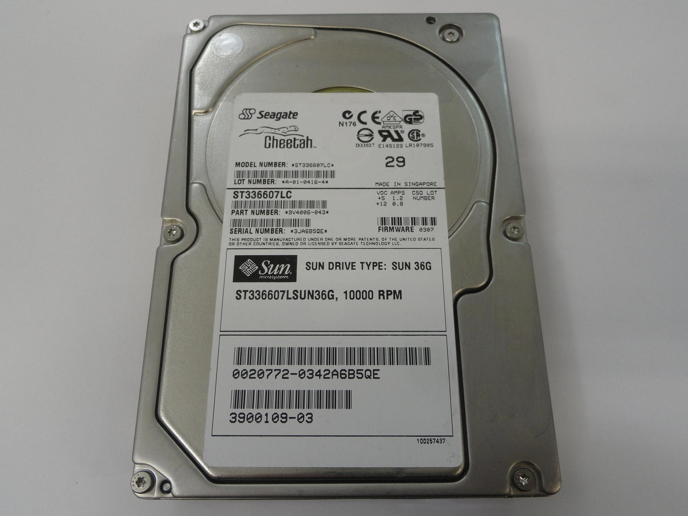 PR14864_9V4006-043_Seagate SUN 36GB SCSI 80 Pin 10Krpm 3.5in HDD - Image2