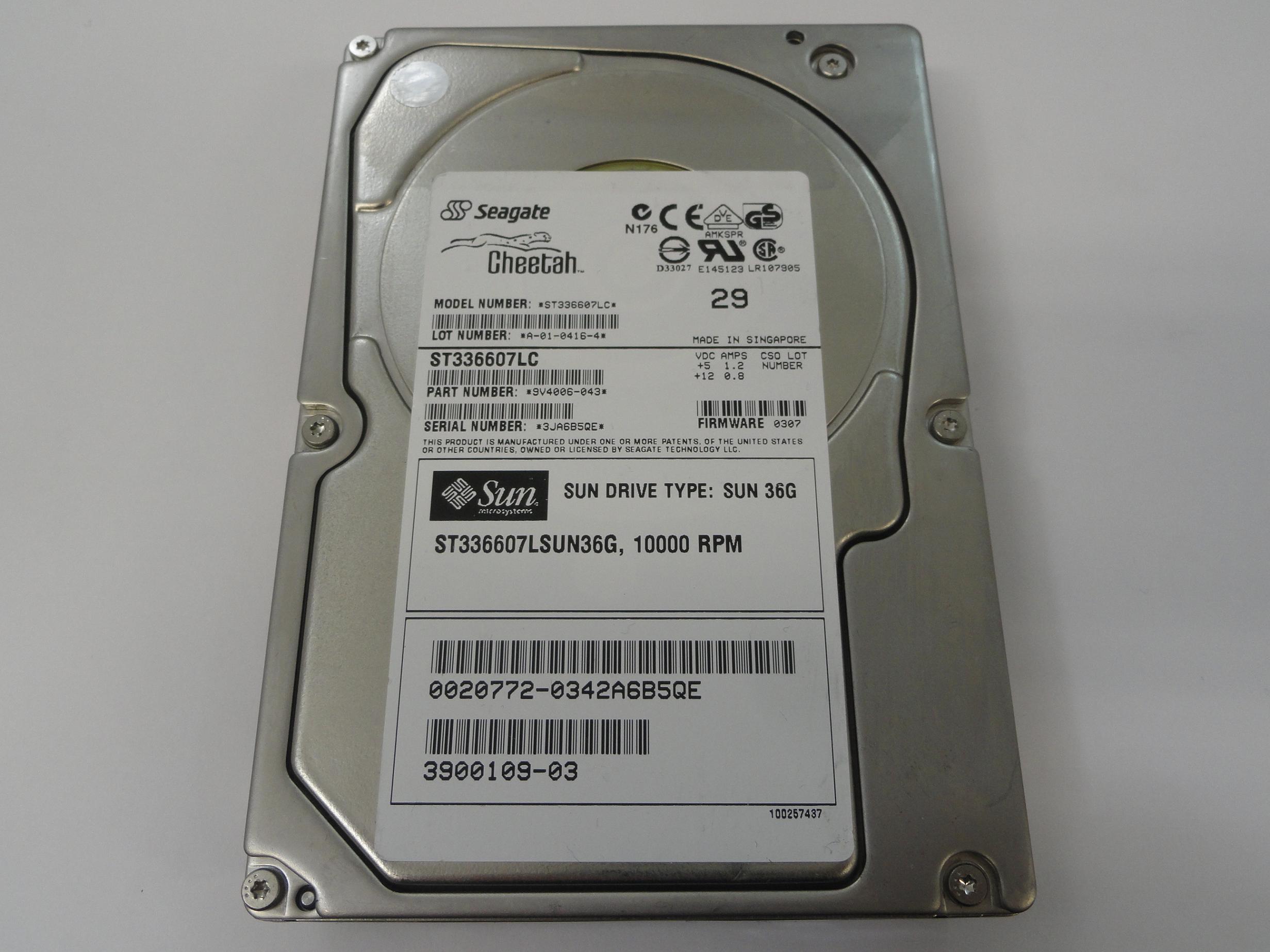 PR14864_9V4006-043_Seagate SUN 36GB SCSI 80 Pin 10Krpm 3.5in HDD - Image2